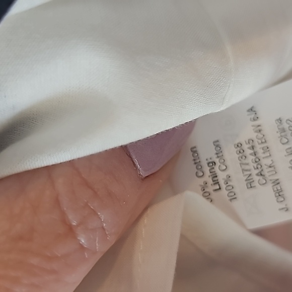 J. CREW SZ 6 navy blue cream geometric sheath dress with pockets - Picture 5 of 7